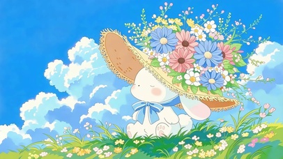 草帽上开着一整个春天