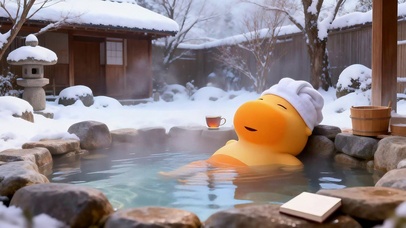 冬日温泉