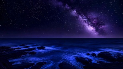 海边星空夜景动态壁纸