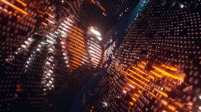 科幻·神秘绚丽几何波动隧道