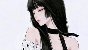 墨发清眸少女