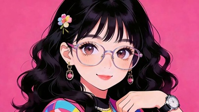 戴眼镜女孩