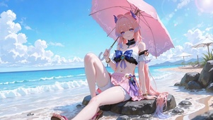 沙滩少女珊瑚宫心海