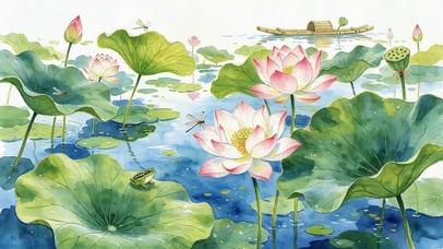 唯美的荷花