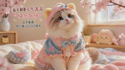 可爱元气猫