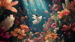 春日唯美花海蝴蝶仙子