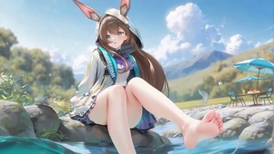 夏日河畔的阿米娅