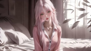 床上睡衣精灵少女