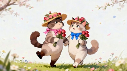 可爱两只猫咪