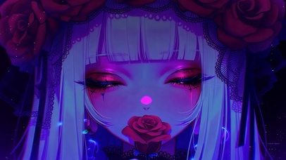 荆棘玫瑰眨眼女孩