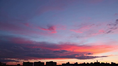 4K 高清 夕阳天空的云