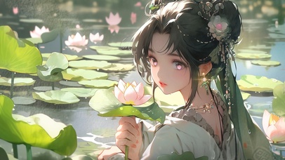 荷花少女