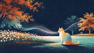 插画风猫咪