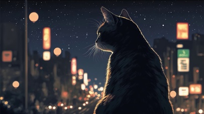 雪夜小猫