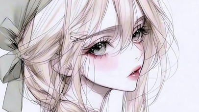 线稿少女