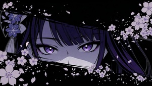 暗紫樱花眨眼女神