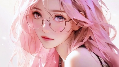 治愈系眼镜女孩