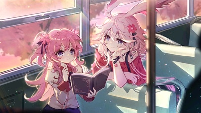 车厢少女