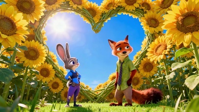 爱心向日葵花田