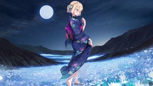 少女月下祈愿