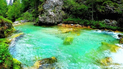 碧玉流水清泉 4K