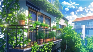 夏天治愈阳台