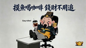 摸鱼喝咖啡 钱财不用追