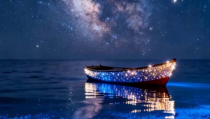 夜景海景带鱼屏