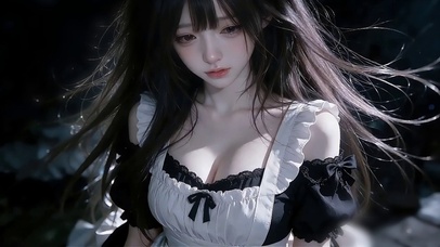 暗夜女仆装少女