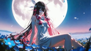 月夜花海哥伦比娅