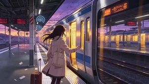 赶地铁的路上