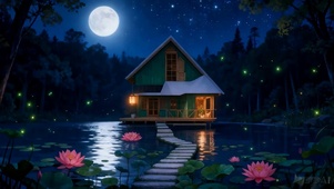 夜景花草树木