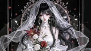 暗黑婚纱二次元美少女