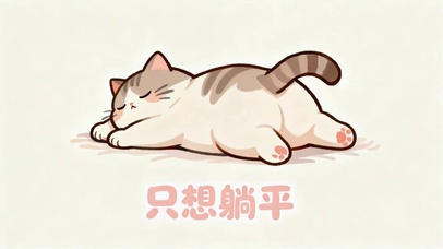 可爱的躺平猫咪
