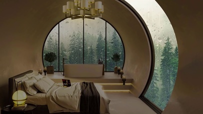 雨天舒适的房间