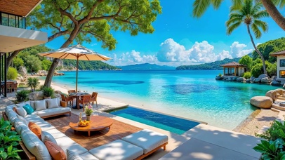 海边泳池度假别墅