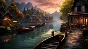 黄昏 风景壁纸