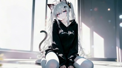 可爱猫娘女孩