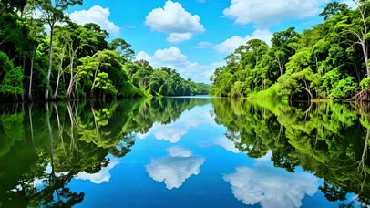 蓝天白云山水4K