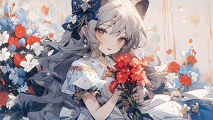 捧花少女