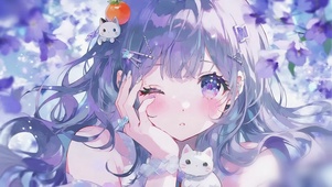 可爱俏皮的猫偶少女