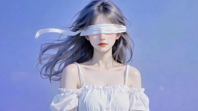 蓝调蒙眼清纯美少女