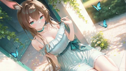 清新户外兔耳美少女阿米娅