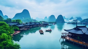 山水古镇美景