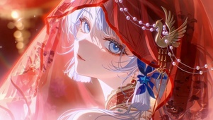 红纱下的凤冠少女神里绫华