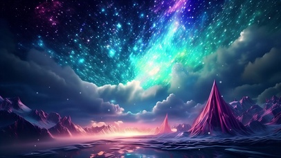 唯美炫空七彩星空