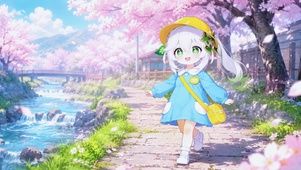 春日樱花可爱二次元少女