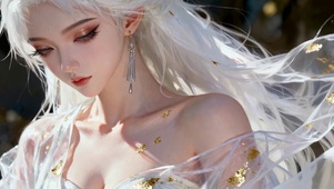 纯欲古风绝美萝莉白发唯美少女