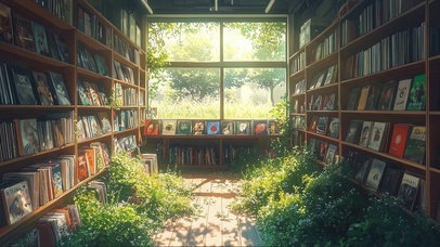 寂静温暖山坡无人商店