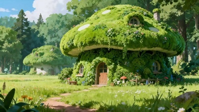 清新蘑菇小屋